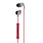 Skullcandy Method Sport Earphones, Grey and Red - S2CDY-K605