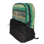 Gharibo Bags School Backpack for Kids, Florid Pattern - Green and Black