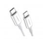 كابل USB-C يوجرين، 60 وات، 1 متر، ابيض - US264
