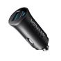 Anker Car Charger, 30 Watt, USB and USB-C Ports, Black - A2741H11