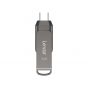 Lexar JumpDrive D400 Flash Drive, USB-C, 64GB, Silver - LJDD400064G-BNQNG