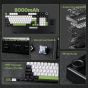 كيبورد جيمنج لاسلكي ايبوميكر X Aula F99 Pro ، بمفاتيح StarArrow - اسود وابيض