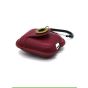 Leather Case for Apple AirPods 2nd Generation- Dark Red