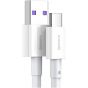 Baseus Superior Series USB-A to USB-C Charging and Data Cable, 1 Meter, White - CATYS-02