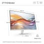 HP 27 Inch FHD IPS Borderless Monitor, 100Hz, Silver- S5 527SF 94F44AS
