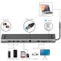 موزع USB فئة C 10 في 1 - رمادي