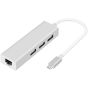 Keendex 4 In 1 USB Hub, Silver - Kx2175