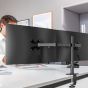 Pholiten Dual Arm Holder for 13 to 32 Inch Monitors - Black