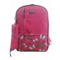 Gharibo Bags One Hand School Backpack With Pencil Case for Girls, Bow Pattern - Pink