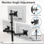 Worldlift Triple Arm Holder for 17 to 32 Inch Monitors - Black