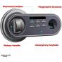 Safety Tech Biometric Fingerprint Safe Box, 50 Liters, Black and Silver - GN50 SFT