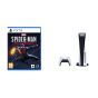 Sony PlayStation 5, 1 Wireless Controller, White - CFI-1016A01 MEE, with Marvel Spider-man Miles Morales for PlayStation5