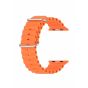 Silicone Strap for Smart Watches, 44mm to 49mm - Orange