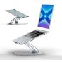 Laptop Adjustable Aluminium Stand with Fan For 10-17 Inches Laptops - Silver