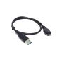 2B USB 3.0 Hard Disk Cable, 30 Cm, Black- DC-02-8