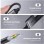 محول USB-C الى منفذ 3.5 مم ومنفذ شحن USB-C يوجرين، رمادي
