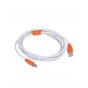 USB-A to USB-B Printer Cable, 1.5 Meters - White and Orange