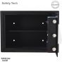 Safety Tech Trifold Lock Electronic Safe Box, Black - GN30LK