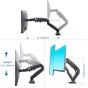 NB Dual Monitor Stand, 17-30 Inch, Black - F160