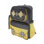 Gharibo Bags One Hand School Backpack With Pencil Case for Girls, Stars Pattern - Black and Yellow