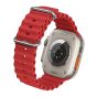 Silicone Replacement Band for Apple Watch Ultra 49mm- Red