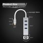 CABLETIME 4 In 1 USB Hub, White