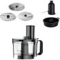 DMS 5 in 1 Food Processor with Attachments, 2500W, 12 Liters, Stainless Steel - kmfb-2512