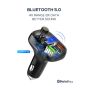 Ldnio Car Charger With Bluetooth 5.0 FM Transmitter and Lightning Cable, 36W, 3 USB Ports, Black - C704q