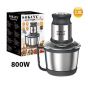 Sokany Mini Chopper and Blender with Steel Body, 800 Watt, 3 Liter, Silver and Black -SK-7027, Rechargable Milk Frother, Black- sk-201a