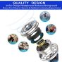 Sanluba 3.5mm Wired Headphone Noise Isolating Earphones with Microphone for iPhone 6 Plus SE 5S 4 Pod Pad Samsung Android MP3, Pack of 2