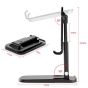 Mobile Phone Stand, Foldable Portable - Black