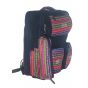 Gharibo Bags School Backpack With Pencil Case For Boys, Striped Pattern -Navy and Red