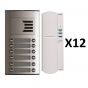 Auta Outdoor Intercom, 12 Lines, Silver and White - 749712
