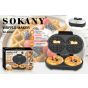 Sokany Waffle Maker, 1 Plate, 1400 Watt, Black and Silver- SK-08027