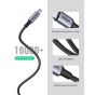 كابل USB-C مضفر يوجرين، 100 وات، 1 م، اسود - 70427