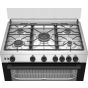 Beko Gas Cooker, 90 CM, 5 Burners, Silver - BGGR 11125 GX