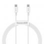 كابل شحن ونقل بيانات USB فئة C باسيوس، 2 متر، ابيض - CATYS-C02
