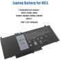 Replacement Laptop Battery for Dell Laptops, 8500 mAh - Black