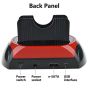 Tccmebius Hard Drive Docking Station and Card Reader, Black and Red - TCC-S862-US