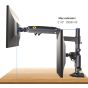 NB Dual Monitor Stand, 22 to 32 inch, Black - H180