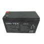 بطارية حمضية قابلة للشحن يونيتكس قابلة للشحن، 12 فولت، اسود - 12V9AH-F1