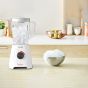 Moulinex Electric Blender With Chopper, 1.25 Liter, 600 Watt, White -  LM42X127