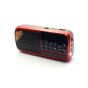 Joc Rechargeable Wireless Radio, Black and Red - H798BT