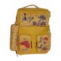 Gharibo Bags School Backpack With Pencil Case For Kids, Figures Pattern - Yellow