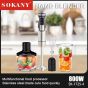 Sokany Hand Blender with Attachments, 800 Watt, Silver and Black - SK-1725-4