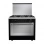 Fresh Professional Gas Cooker, 5 Burners, Black - 500000087