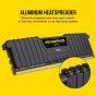 رام DDR4 باضاءة RGB كورسير فينجانس، 16  2X جيجا - CMK32GX4M2D3600C18