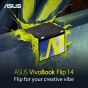 Asus VivoBook TP470EA-EC007W Laptop, Intel Core i7-1165G7, 14 Inch FHD, 512GB SSD, 8GB RAM, Intel UHD Graphics, Windows 11 - Indie Black
