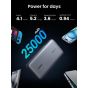 باور بانك يوجرين، سعة 25000 مللي امبير، 3 منافذ، رمادي - PB205