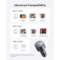 شاحن سيارة انكر نانو، 167.5 وات، 3 منافذ، 2 USB-C وUSB-A، اسود - B2737HA1